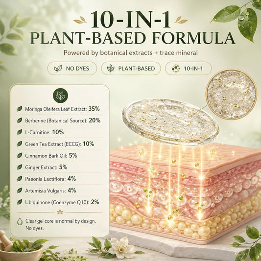 Moringa Berberine Patch – 10-in-1 Nano Microdart Technology, Advanced Herbal Skin Patch for Men &amp; Women, Soft &amp; Non-Irritating Formula (1 Box)