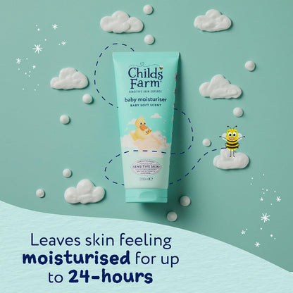 Childs Farm Baby Moisturiser, Baby Soft Scent | Moisturising &amp; Hydrating | Suitable for Newborns with Dry, Sensitive Skin, 200ml