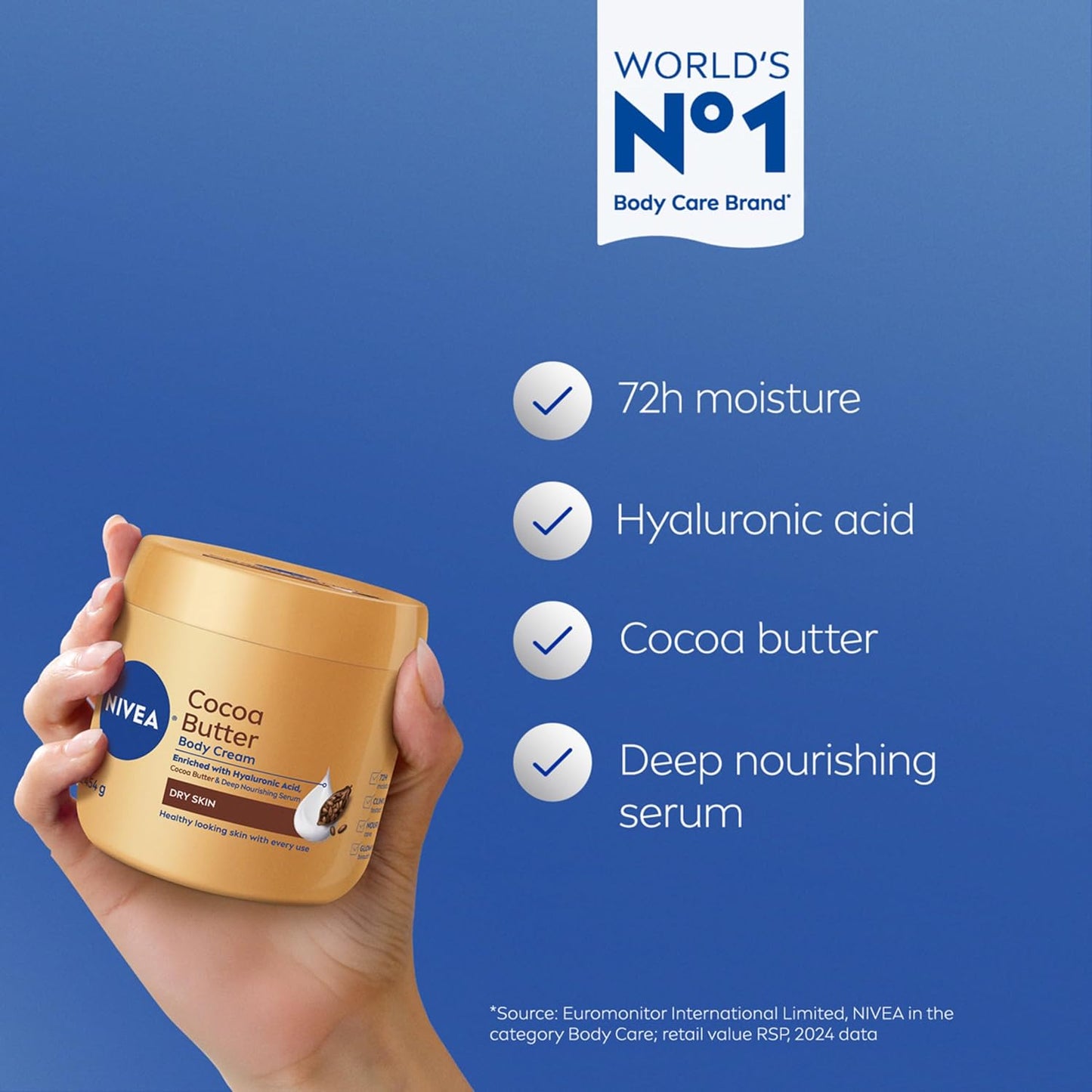Nivea Cocoa Butter Body Cream, 15.5 Ounce