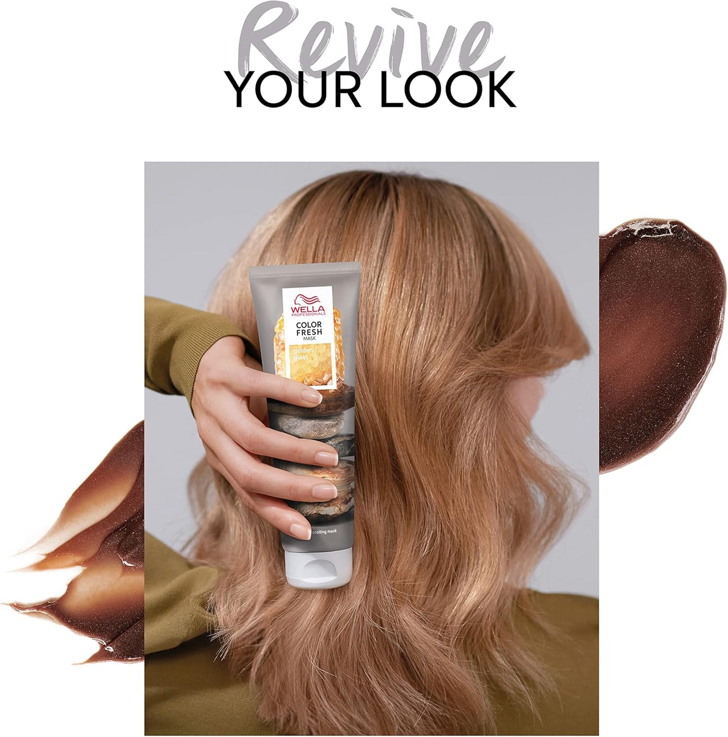 Wella Professionals Color Fresh Mask, Golden Gloss, Natural Shades, Damage Free, Color-Depositing Hair Mask With Avocado Oil, Silicone Free, 5 oz.