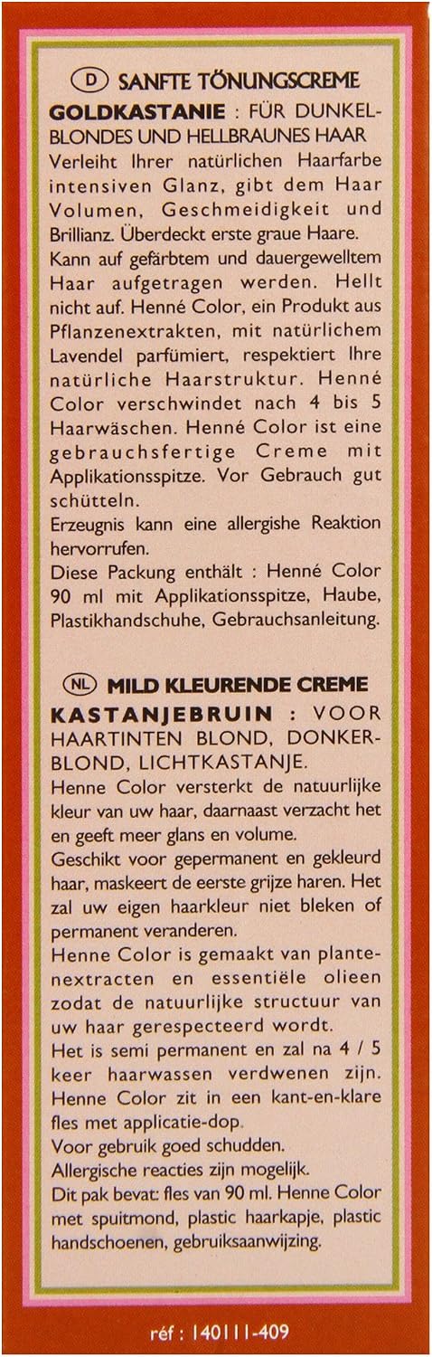 Henne Color Golden Brown Henna Hair Colouring Cream 90 ml