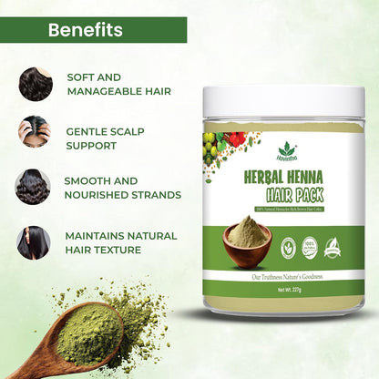 Havintha Natural Herbal Henna Hair Pack 11 Herbs Mix Mehandi Powder (227 G) |
