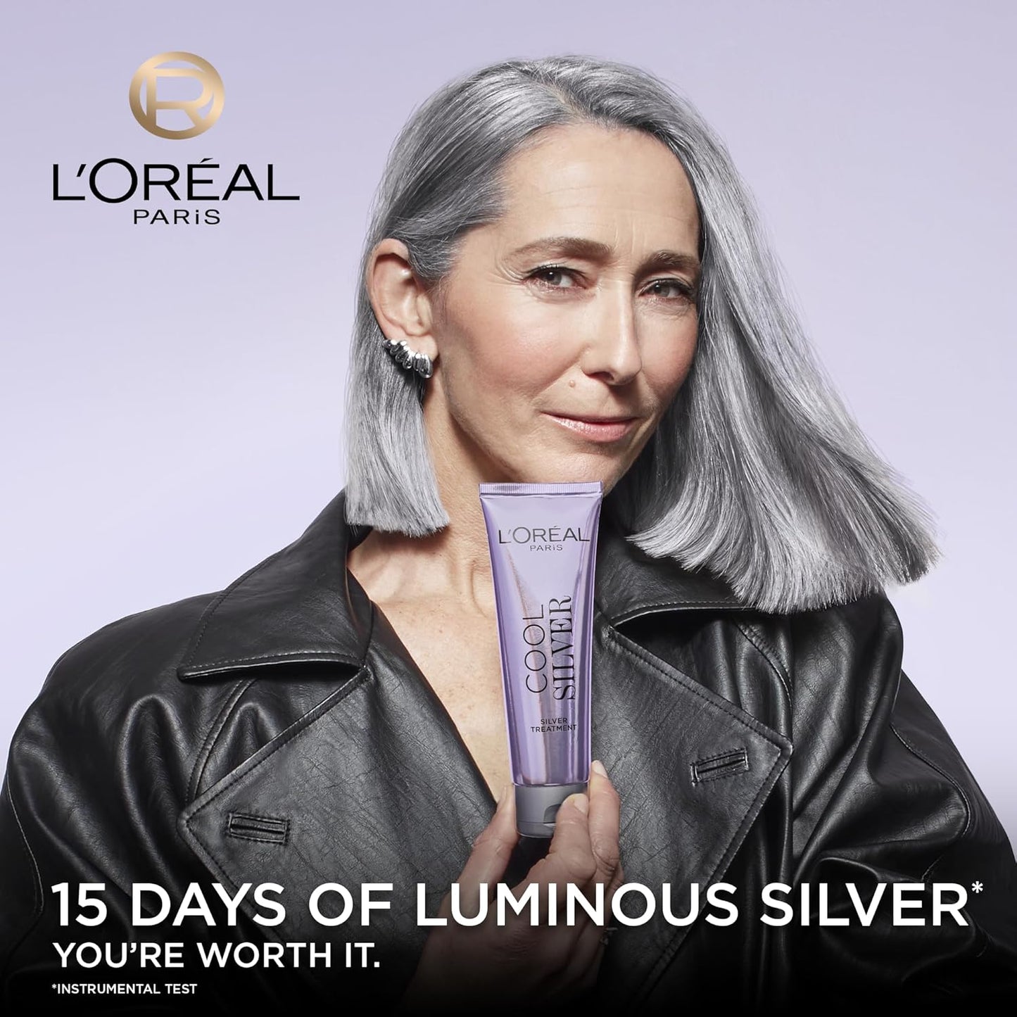 L'Oréal Paris Hair Dye, Permanent Hair Color Cool Silver Pure White, Excellence Universal Nudes, No Ammonia Home Hair Colour with Hyaluronic Acid &amp; Micro-Keratin, Up to 100% Grey Coverage