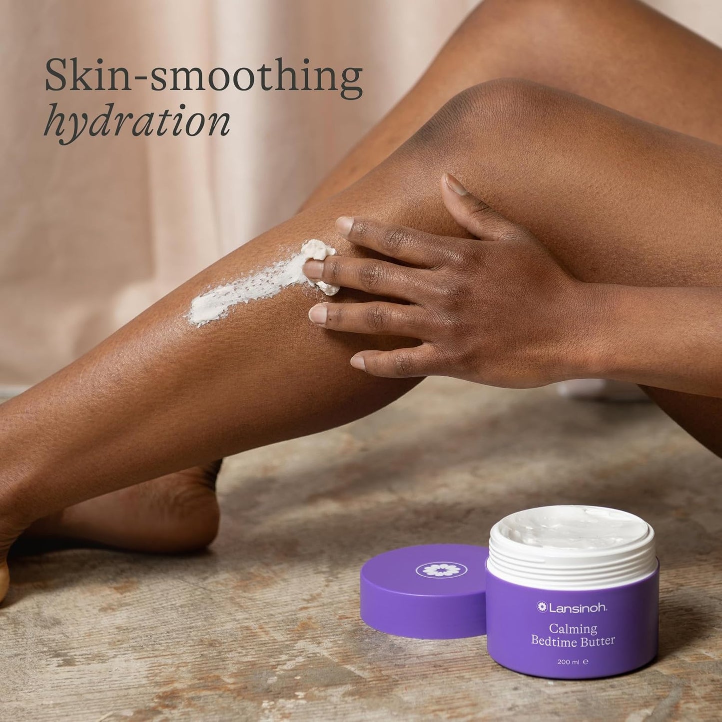 Lansinoh Calming Bedtime Magnesium Butter for Pregnancy &amp; Postpartum - Cocoa &amp; Shea Butter infused with Lavender &amp; Chamomile scents - Hydrating &amp; Absorbs quickly - Restless leg syndrome relief