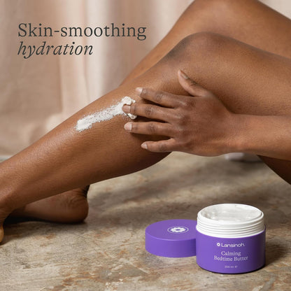 Lansinoh Calming Bedtime Magnesium Butter for Pregnancy &amp; Postpartum - Cocoa &amp; Shea Butter infused with Lavender &amp; Chamomile scents - Hydrating &amp; Absorbs quickly - Restless leg syndrome relief
