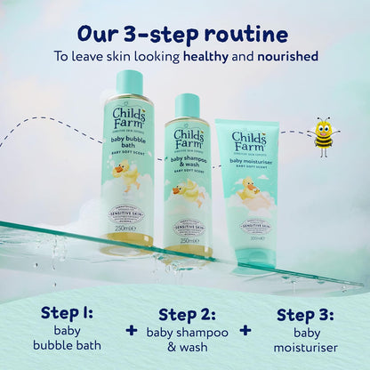 Childs Farm Baby Moisturiser, Baby Soft Scent | Moisturising &amp; Hydrating | Suitable for Newborns with Dry, Sensitive Skin, 200ml