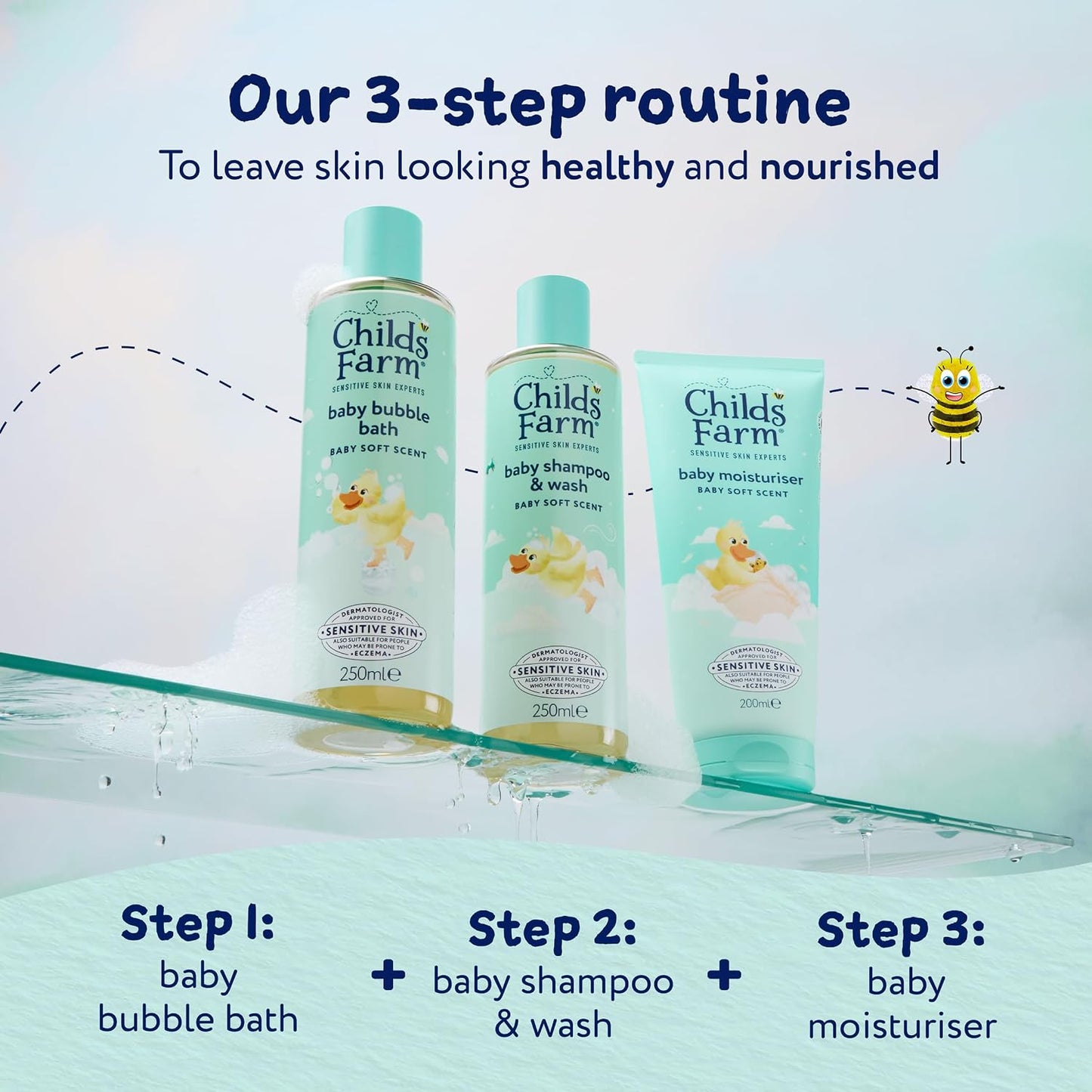 Childs Farm Baby Moisturiser, Baby Soft Scent | Moisturising &amp; Hydrating | Suitable for Newborns with Dry, Sensitive Skin, 500ml