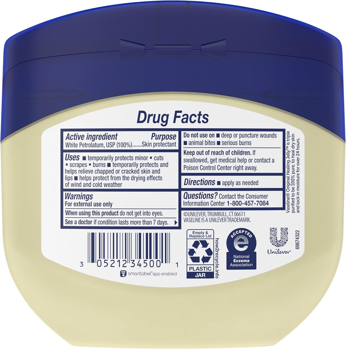 Vaseline 100% Pure Petroleum Jelly Original 368g