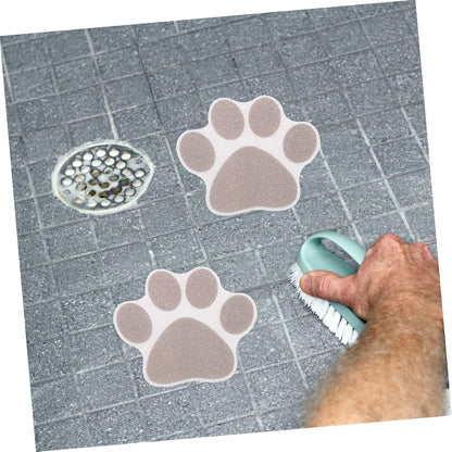 10Pcs Paw Print Non Slip Bath Stickers Self Adhesive Anti Slip Shower Floor Decals for Bathroom Safety on Tub Walls Stairs and Floors
