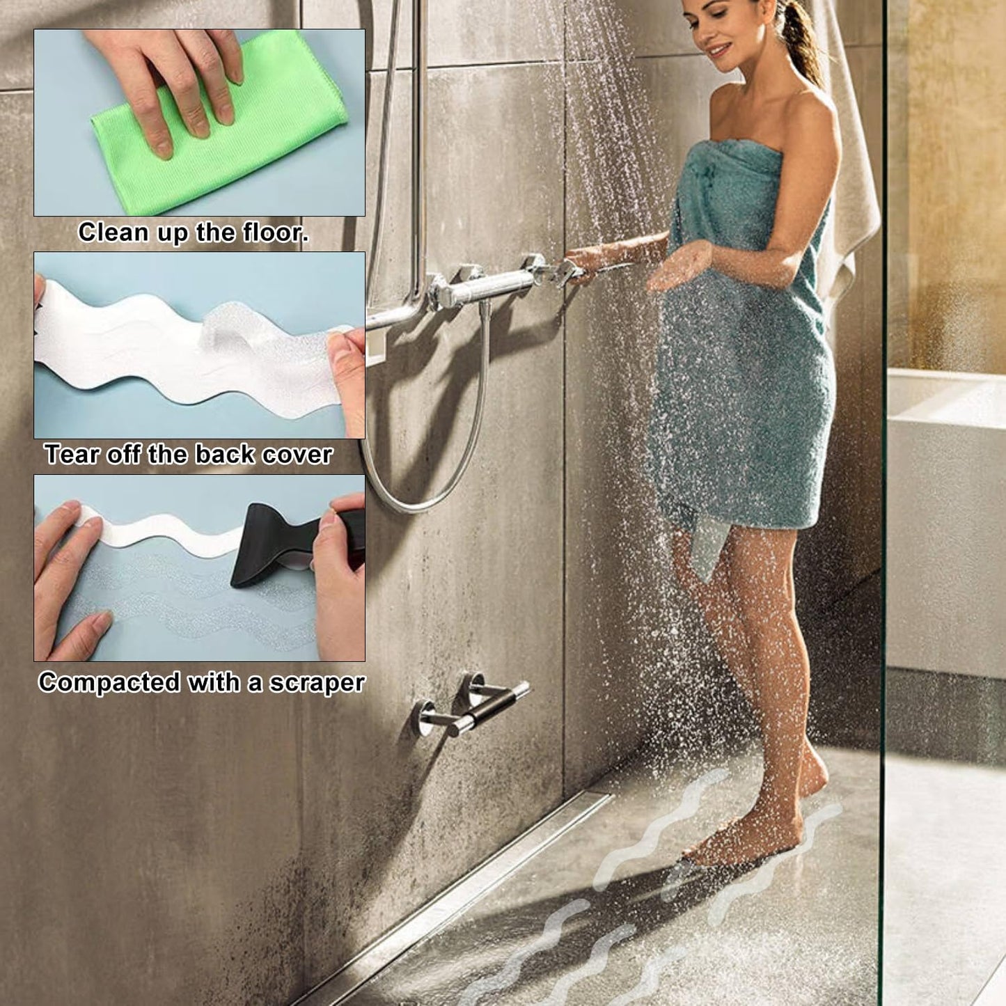 24 Pcs Non Slip Bath Stickers – Anti-Slip Shower Safety Treads for Bathtubs &amp; Bathrooms, Transparent Grip Strips, Kids &amp; Elderly Safe Slip Mat Alternative