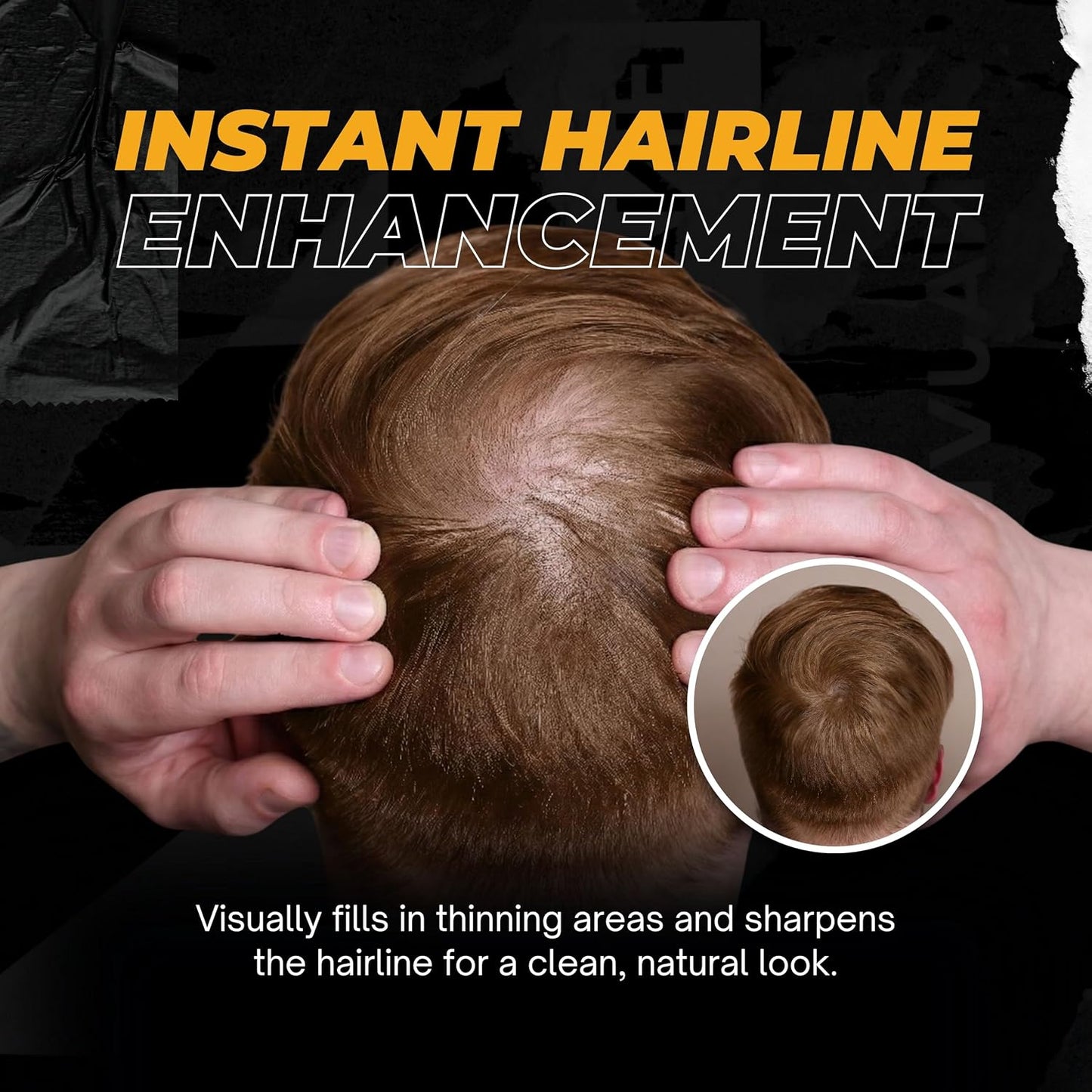 NISHMAN Enhance Hairline Powder – Light Brown 10g – Hairline Filler for Men – Conceals Hair Gaps and Thinning Areas – Adds Natural Density and Sharp Definition – Lightweight, Smudge-Free Formula