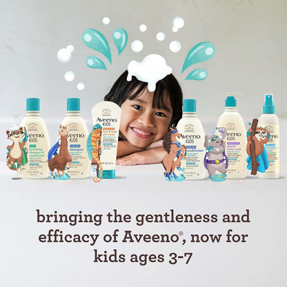 Aveeno Kids Hydrating Detangling Spray with Oat Extract, Quickly &amp; Gently Detangles Kids' Hair, Tear-Free &amp; Suitable for Skin &amp; Scalp, Light Fragrance, Hypoallergenic, 10 fl. Oz