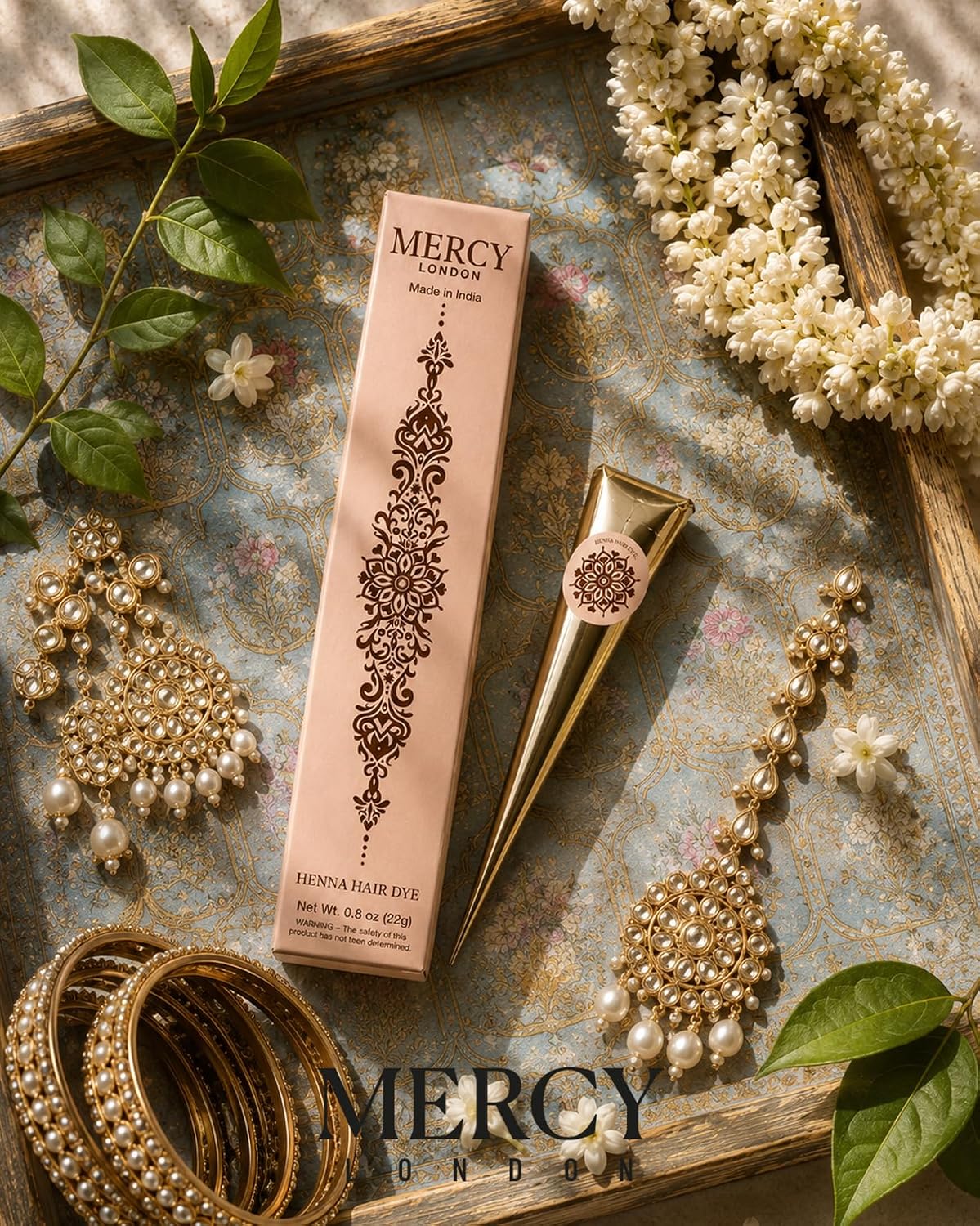 Henna Cones by MERCY LONDON. 1 Cone, Ready to Use Cones. Natural Henna. Premium Hair Dye for Rich, Vibrant Colour