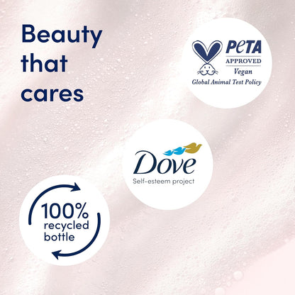 Dove Calming Caring Bath Bath Soak with ¼ moisturising cream, shea butter &amp; warm vanilla for an indulgent bubble bath 450 ml