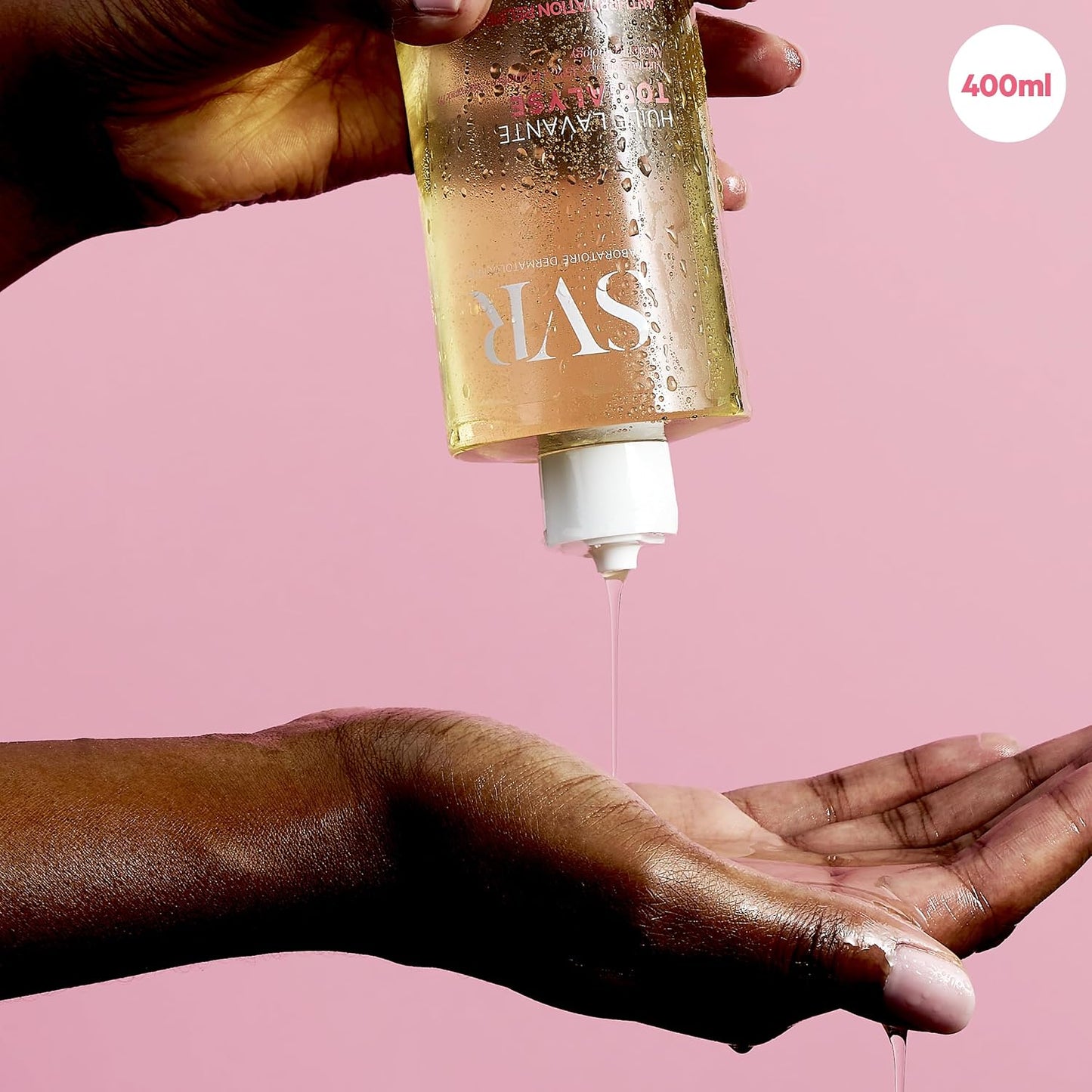 SVR TOPIALYSE All Over Micellar Shower Oil, Moisturising Eczema Body Wash, 24hr Hydration Emulsifying Soothing Bath Oil for Very Dry, Sensitive Skin, from Newborn and Up