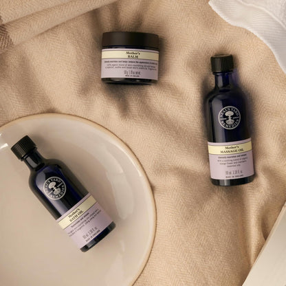 Neal's Yard Remedies Mother Collection Gift Set, With Massage Oil, Bath Oil &amp; Body Balm, Deeply Nourishes, Replenishes &amp; Relaxes, Set of 3