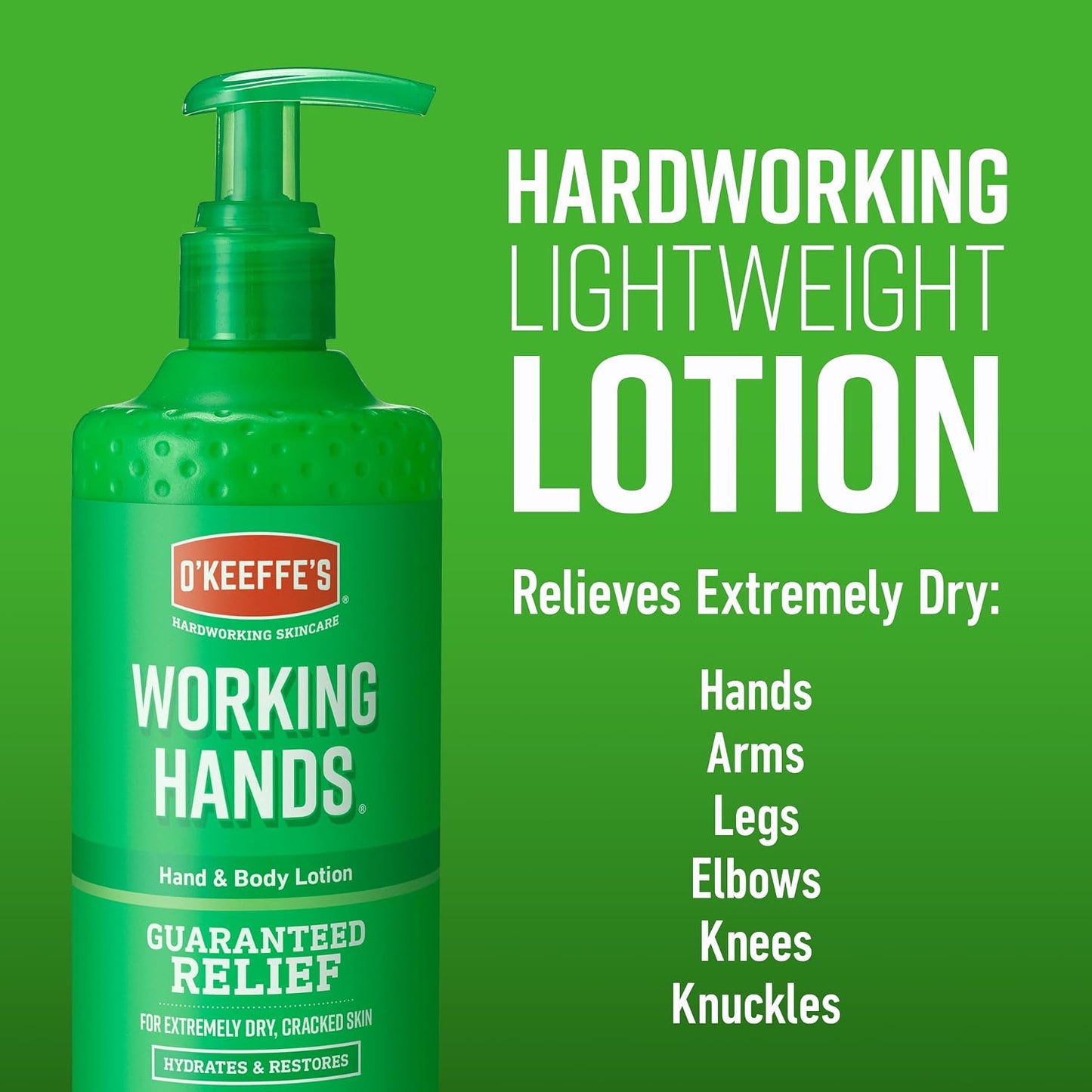 O'Keeffe's Working Hands Hand &amp; Body Lotion, 315ml –Suitable for Sensitive Skin | Hydrates, Restores &amp; Relieves Dry, Cracked Skin | Fast-absorbing, Non-Greasy &amp; Suitable for Daily Use