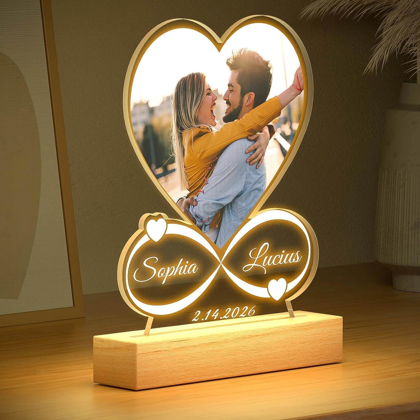 Personalised Anniversary Birthday Gifts for Women Men, Personalised Photo Frame, Personalised Picture Frame, Personalised Wedding Photo Gifts for Him Her Girlfriend Boyfriend Couple