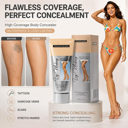 MiracleDaParis Body Coverage Perfector, Tattoo Cover Up Makeup Leg Makeup Waterproof no Transfer for Daily Wear and Events. (C)