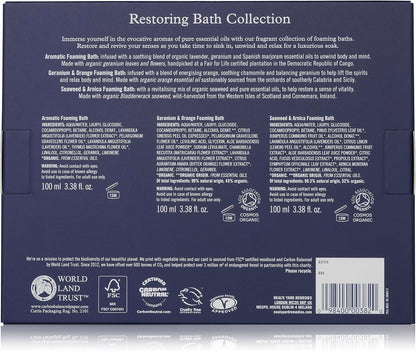 Neal's Yard Remedies Restoring Bath Scents Collection, Gift Set of Bath Soak with Essential Oils, Vegan &amp; Cruelty-Free, Pack of 3