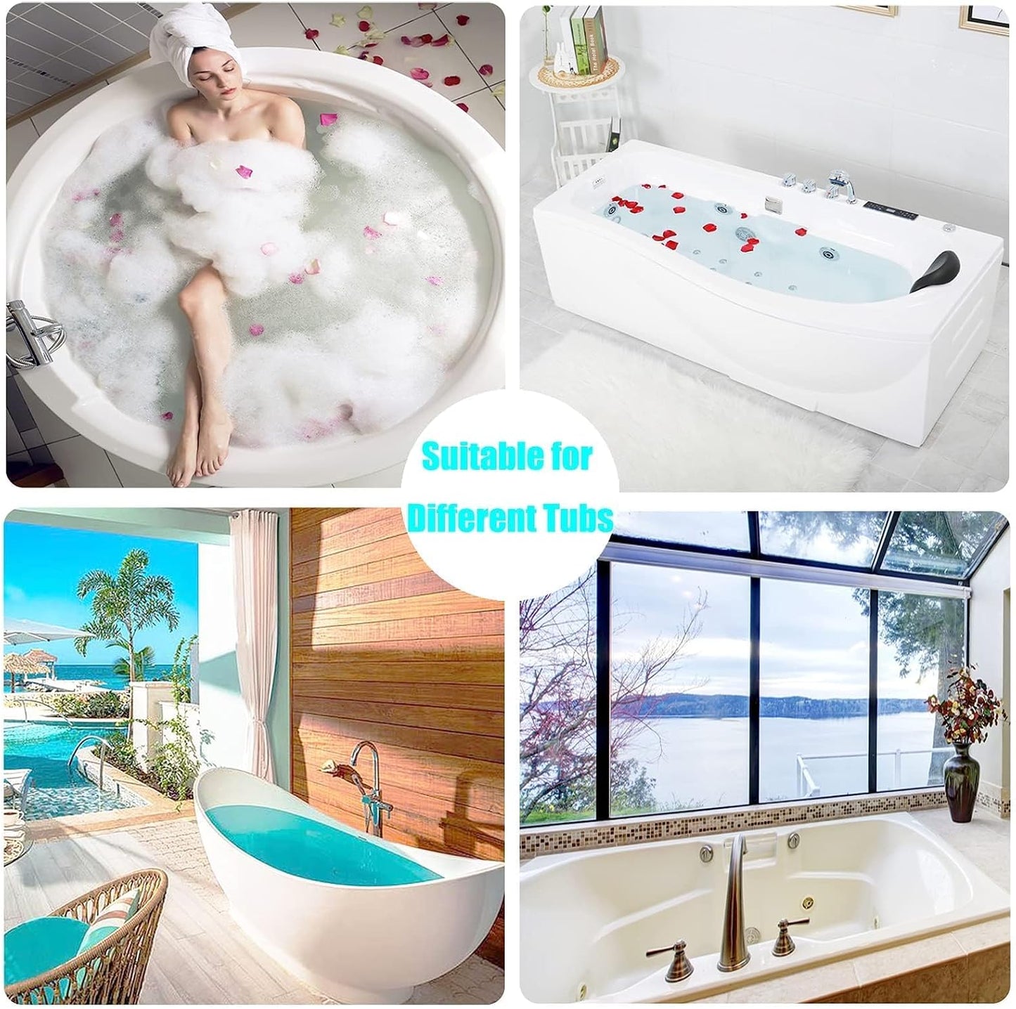Disposable Bathtub Cover Liner 12 Individual Packs, Large (102x47') Bathtub Covers Liner Bag for Travel and Household, Portable Bath tub Liner Plastic Bag by Ausaulac
