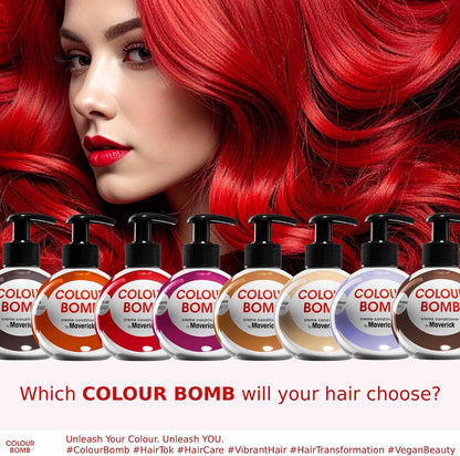 Fire Red Colour Depositing Conditioner 250ml | Vibrant Gloss &amp; Shine, Softening &amp; Nourishing Colour Refresh Treatment, No Mix, Vegan, Ammonia &amp; Peroxide Free
