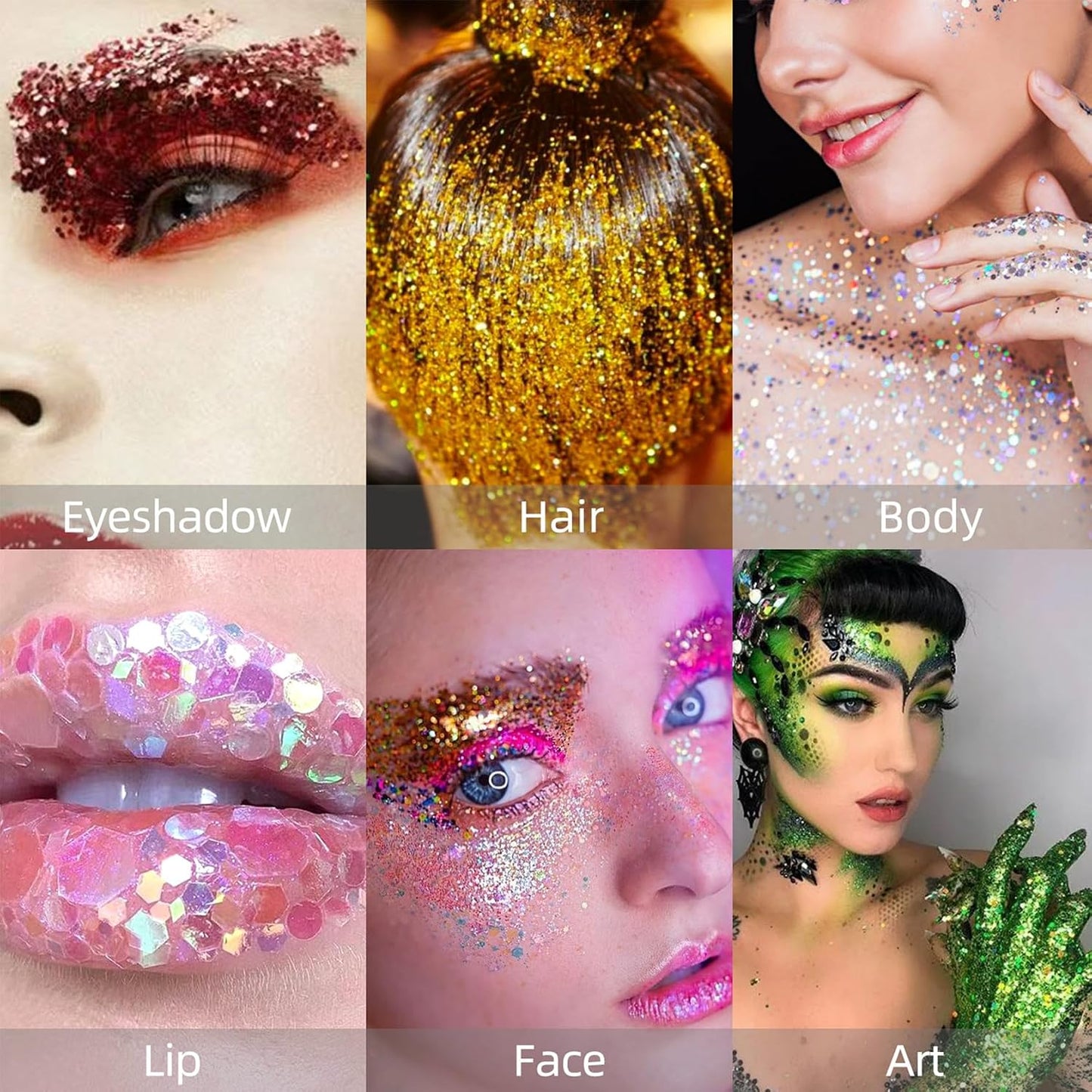 Ruby Red Chunky Glitter Stick – Shimmer for Face Body and Hair, Waterproof Long Lasting Sparkle Highlighter, Easy Glide Festival Makeup for Women – Perfect for Party Rave Halloween Christmas