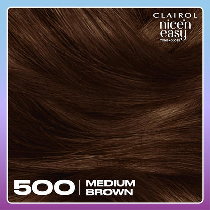 Clairol Nice'n Easy Tone+Gloss Semi Permanent Hair Dye - 500/765 Medium Brown