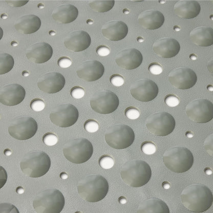 Amazon Basics Non-Slip Bath Mat with Suction Cups for Tub and Shower, 40" x 16", Grey