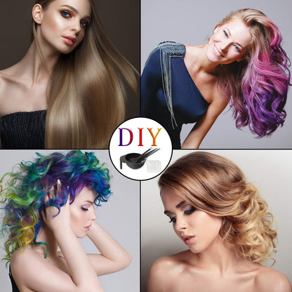 Hair Dye Coloring Set, Hair Tinting Comb and Mixing Brush Bowl,Ear Cover Mixing Spoon Hair Clips Gloves and Disposable shawl，DIY Salon.