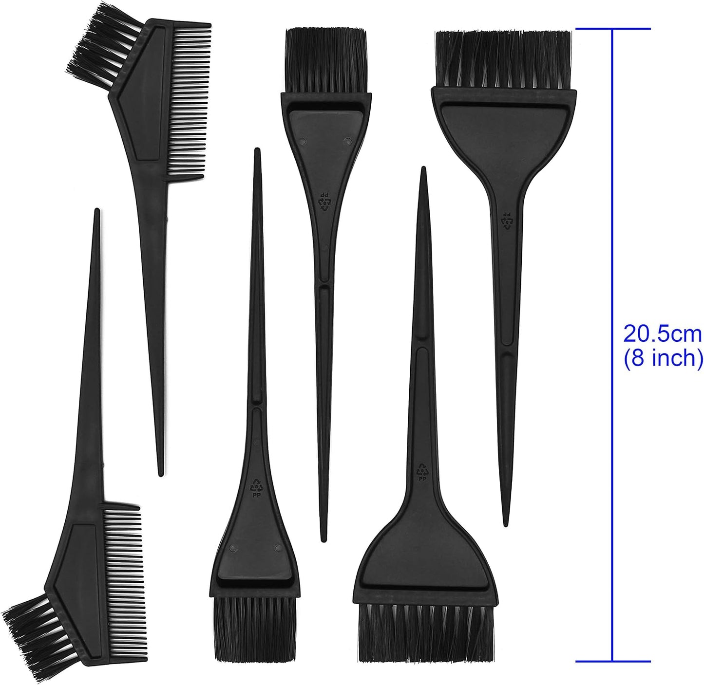Beayuer 21 Pieces Hair Dye Tools, DIY Salon Hair Coloring Bleaching Tools Set including Hair Tinting Bowl, Dye Brush, Ear Cover, Hair Highlighting Cape, Shawl, Gloves, Hair Clip Kits (21 Pcs, Black)