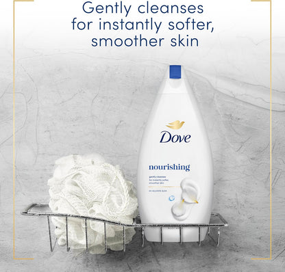 Dove Nourishing Body Wash Soft Smooth Creamy Gentle Skin Cleanser Pack 6 x 450ml
