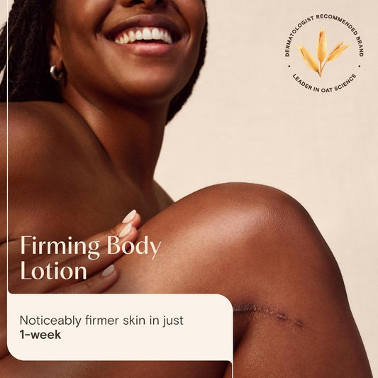 Aveeno Skin Renewal Firming Lotion (1x 300ml), Firming Body Lotion with Nourishing Prebiotic Oat, Shea Butter, 4% Naturally-Derived PHA and Blackberry Leaf Extract