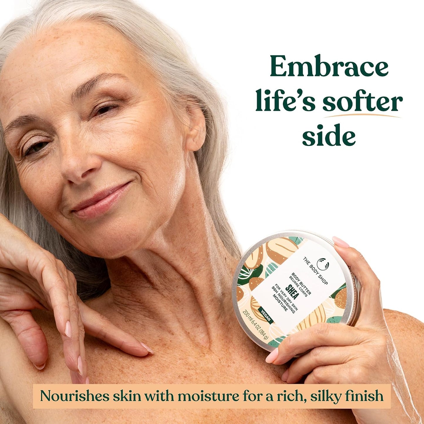 The Body Shop Shea Treats Gift Set, Shower Cream 60ml, Body Butter 50ml, Nourishing Body Care Duo for Dry Skin, Gentle Cleanser, 96hr Moisture, Softening, Vegan Skincare Gift