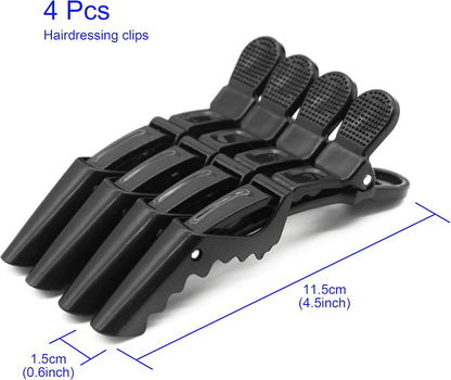 Beayuer 21 Pieces Hair Dye Tools, DIY Salon Hair Coloring Bleaching Tools Set including Hair Tinting Bowl, Dye Brush, Ear Cover, Hair Highlighting Cape, Shawl, Gloves, Hair Clip Kits (21 Pcs, Black)