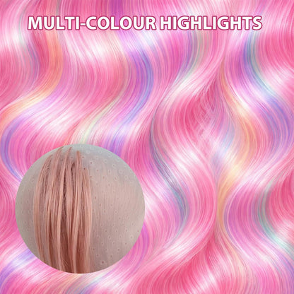 Hair Highlighting Kit with Highlighting Caps and Tools, 4PCS Professional Hair Streaking and Set for DIY Color, Salon Style Hair Highlights, Temporary or Semi Permanent Use