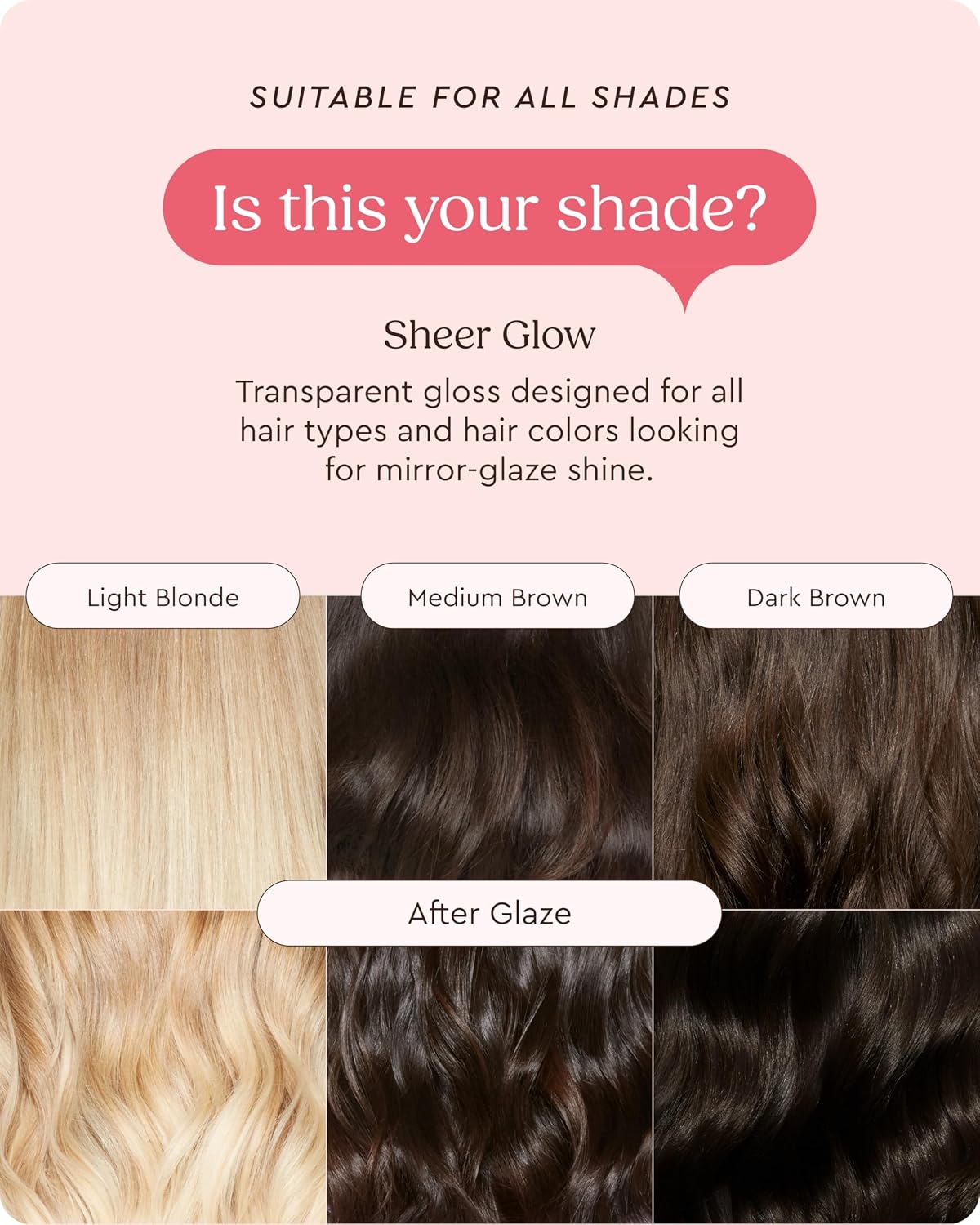 Glaze Supergloss Sheer Glow Clear Conditioning Gloss – Transparent Hair Gloss For All Hair Types &amp; Colours – Boosts Colour, Shine &amp; Hydration - 190ml