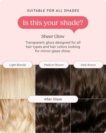 Glaze Supergloss Sheer Glow Clear Conditioning Gloss – Transparent Hair Gloss For All Hair Types &amp; Colours – Boosts Colour, Shine &amp; Hydration - 190ml