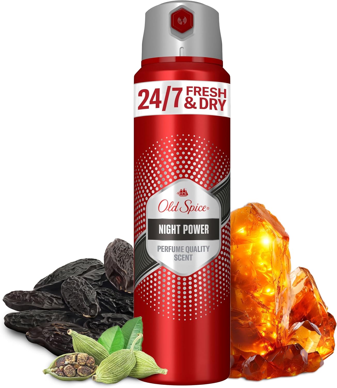 Old Spice Night Power Mens Antiperspirant Deodorant Spray, 24/7 Anti Perspirant for Men, Deodrant VALUE PACK, Long Lasting Perfume Quality Scent 6x150ml