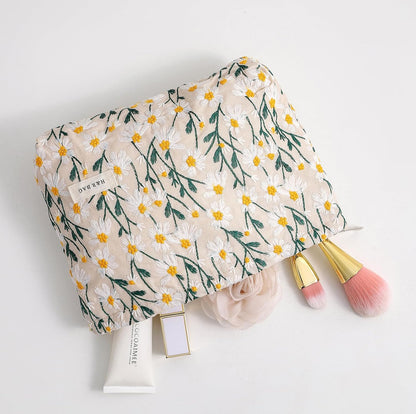 ONEGenug Makeup Bag, Set 2 Cosmetic Bags, Portable Pencil Case Makeup Pouch Travel Essentials Toiletry Bags for Women Girls