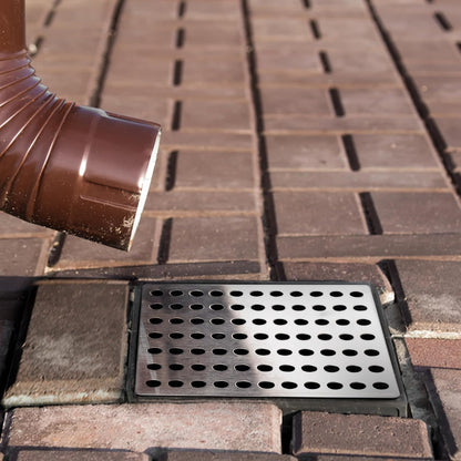 Steel Drain Cover 15 X 15cm - Pack of 2 Rustproof Swirl Drain Covers Outdoor &amp; Indoor - Durable Mesh Drainage Covers Suitable as Shower Drain Cover, Garden Leaf Guard (2)