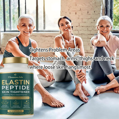 Claranova Elastin Peptides, Elastin Peptide Skin Tightening Formula, 1000 mg, Suitable for Women and Men (1PC)