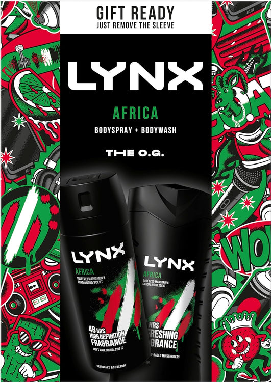 Lynx Africa The O.G. Duo Gift Set Body Wash &amp; Body Spray Deodorant