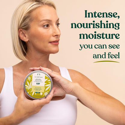 The Body Shop Hemp Body Butter (1x 200ml), Heavy-Duty Body Moisturiser for Ultra-Dry Skin, 96hr Hydration with Shea Butter, Vegan Body Moisturiser for Women