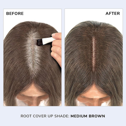 COLOR WOW Root Cover Up, Medium Brown – Instant Root Touch Up Powder for Grey Coverage, Highlight Blending, and Fuller-Looking Hairlines | Award-Winning, Water &amp; Sweat Resistant