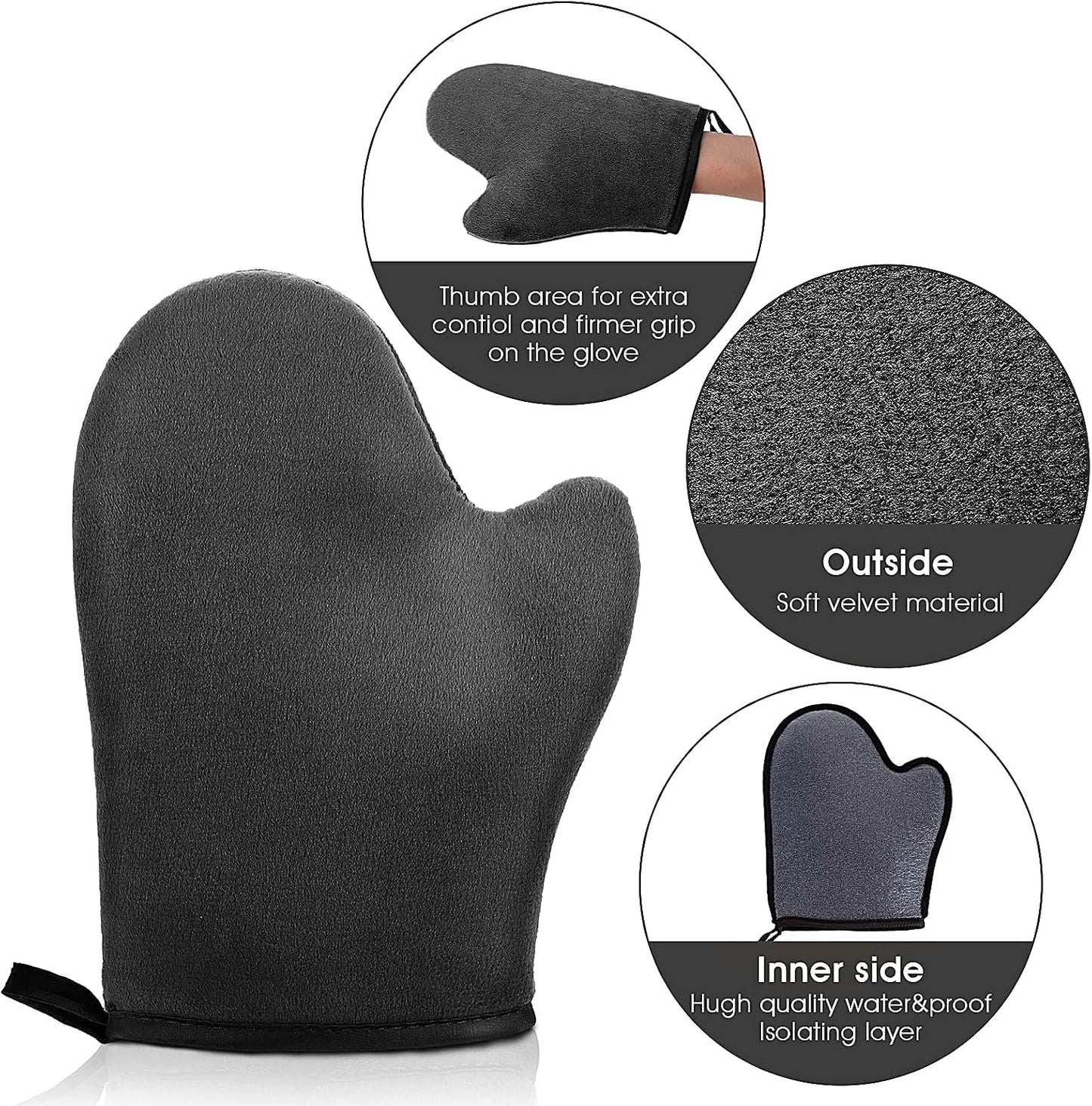 Sibba 2 Pack Self Tanning Mitt Applicator Kit, Mini Self Tan Mitt, Back Buddy Lotion Applicator for Back Self Applicator Work with Self Tanning Mitts When Apply Tanning Lotion