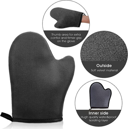 Sibba 2 Pack Self Tanning Mitt Applicator Kit, Mini Self Tan Mitt, Back Buddy Lotion Applicator for Back Self Applicator Work with Self Tanning Mitts When Apply Tanning Lotion
