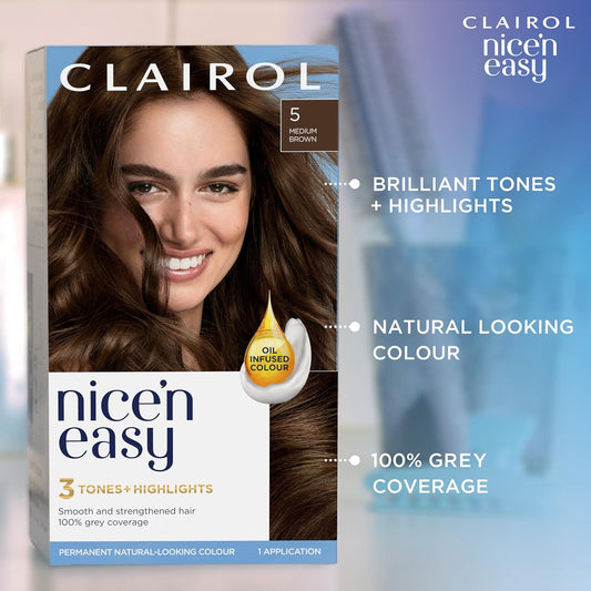 Clairol Nice'n Easy Crème, Natural Looking Oil Infused Permanent Hair Dye, 8WR Golden Auburn (Pack of 2)