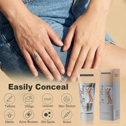 Asheyya Leg Makeup Waterproof, Anti Transfer Body Coverage Perfector for Flawless Looking Legs (02# Light Brown)