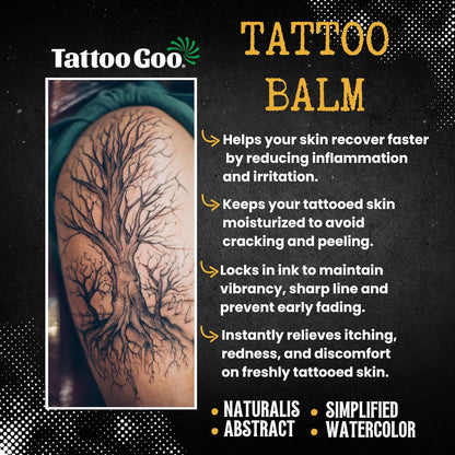 Tattoo Goo Original Aftercare Balm 21 g, Deep‑Moisture Natural Tattoo Aftercare &amp; Colour Retention with Beeswax, Cocoa Butter &amp; Vitamin E – Prevents Scabbing, Speeds Healing &amp; Brightens Ink
